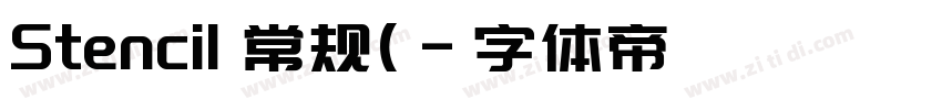 Stencil 常规(字体转换